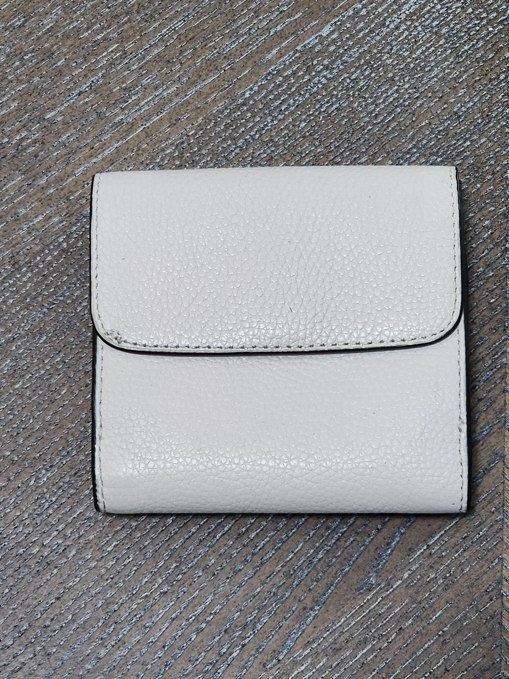 Coach White Studded Leather Compact Wallet - Picture 6 of 10